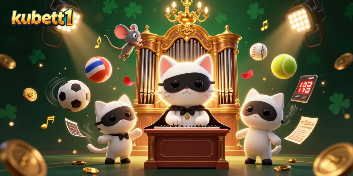Engage with kubett1 as the white cat and mouse create a vibrant casino atmosphere.
