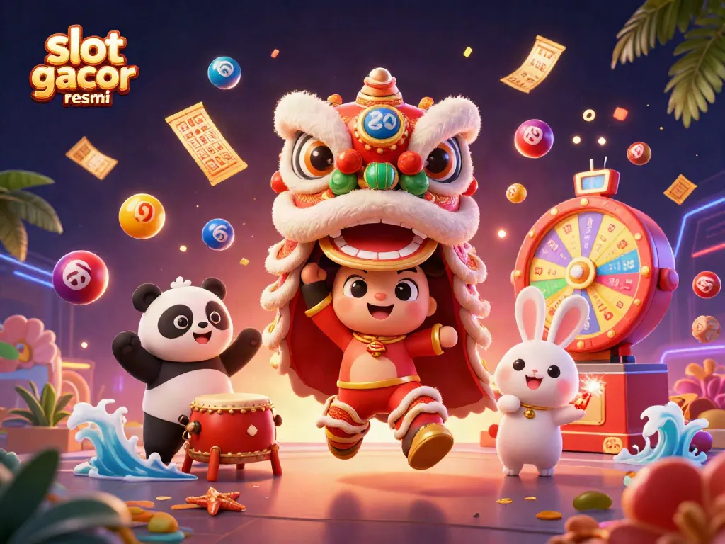 Engage with slot gacor resmi visuals through a vibrant online gaming celebration filled with dynamic lottery elements.
