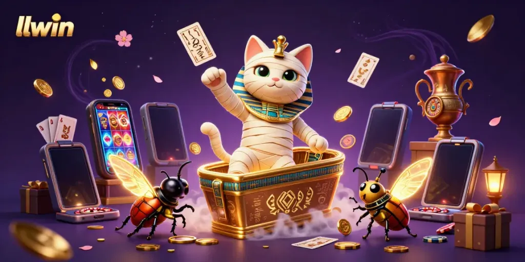 Experience thrilling gaming with llwin in this vibrant Egyptian casino scene.