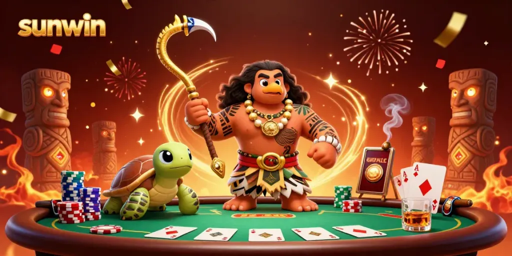 Experience the thrill of gaming action at sunwin featuring vibrant casino elements and characters in an engaging scene.