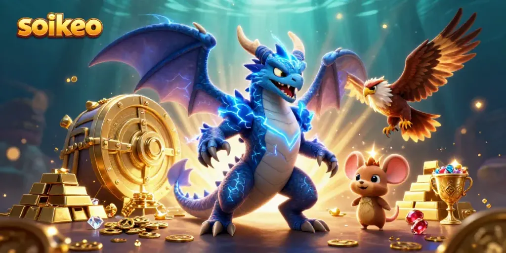 Bet on thrilling dragon challenges with Soikeo's vibrant casino experience.