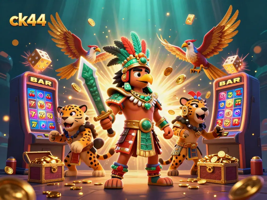Experience excitement with ck44 in a vibrant 3D casino scene featuring jackpots and animated gaming elements.