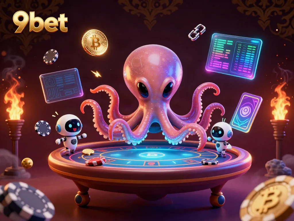 Experience thrilling gameplay at 9bet with our cosmic alien poker scene.