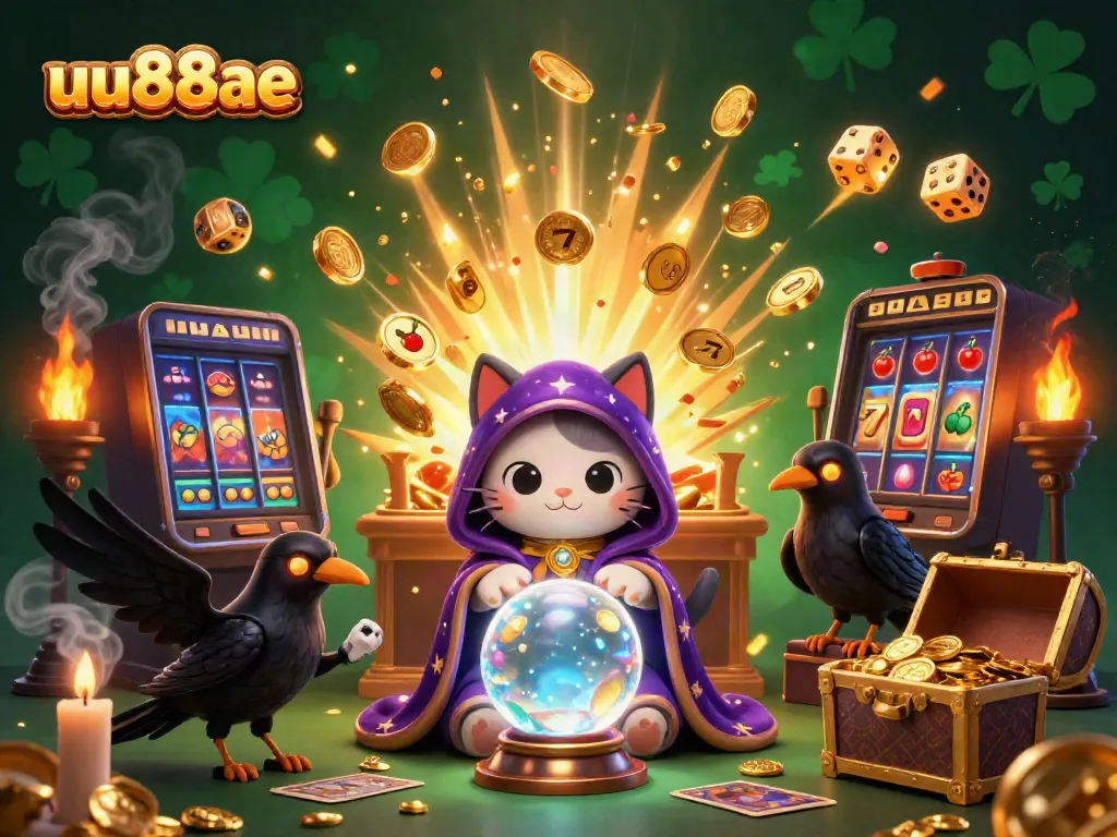 Spin the reels and win at uu88ae with vibrant 3D characters and colorful casino elements.